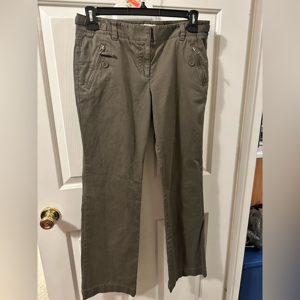 LOFT Gray Straight Leg Jeans